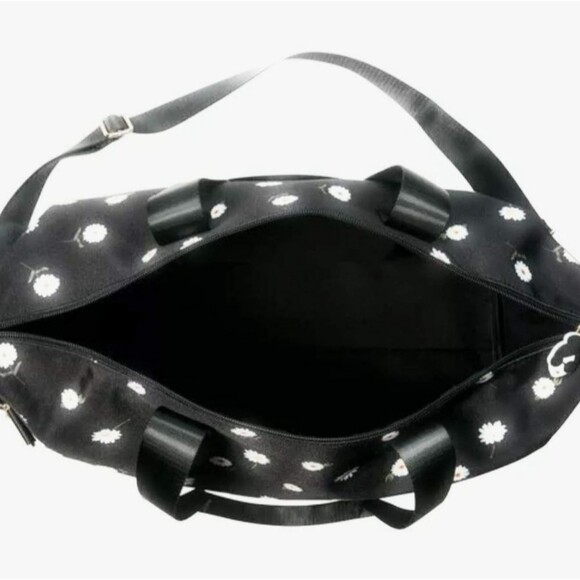 Alice + Olivia Daisy Canvas Weekender Bag & White Fox Daisy Travel Cosmetic Bag - Picture 11 of 12